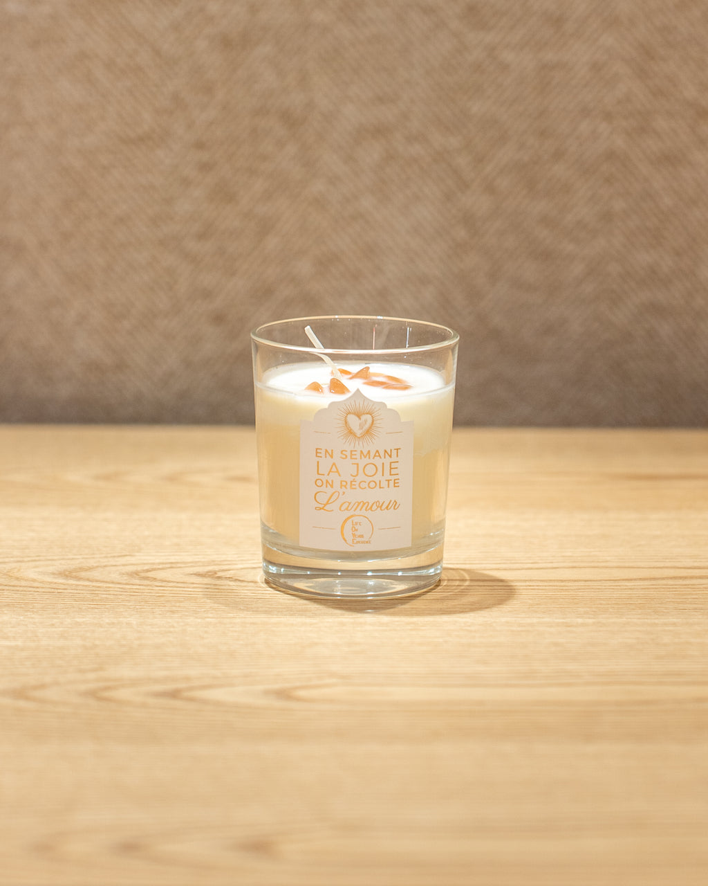 Bougie Énergétique "En semant la joie, on récolte l'amour"