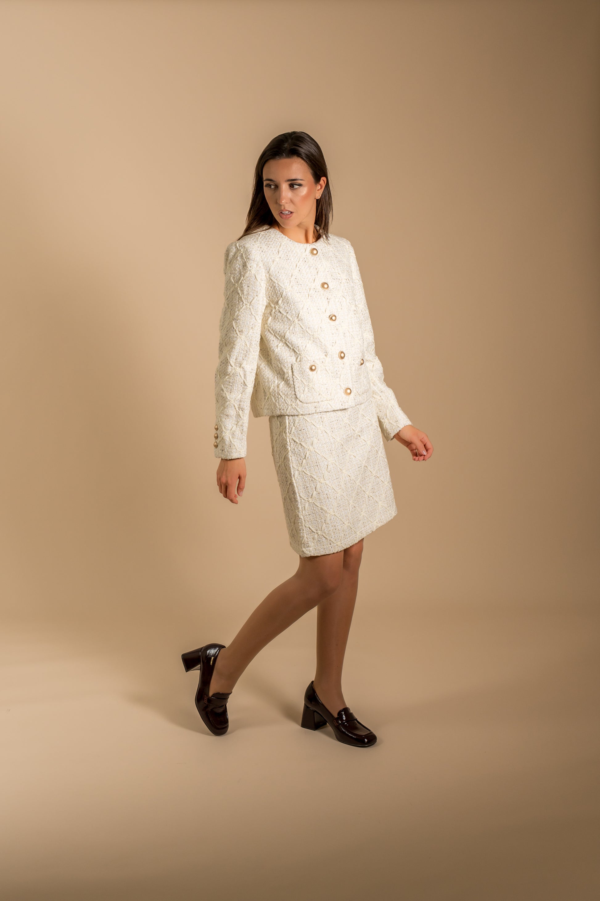 Jupe en tweed couture