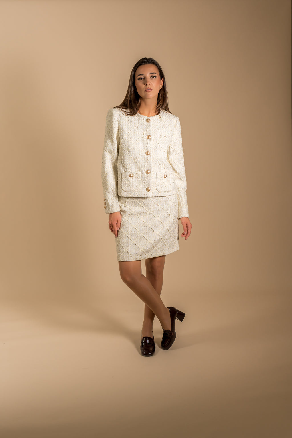 Veste en tweed couture