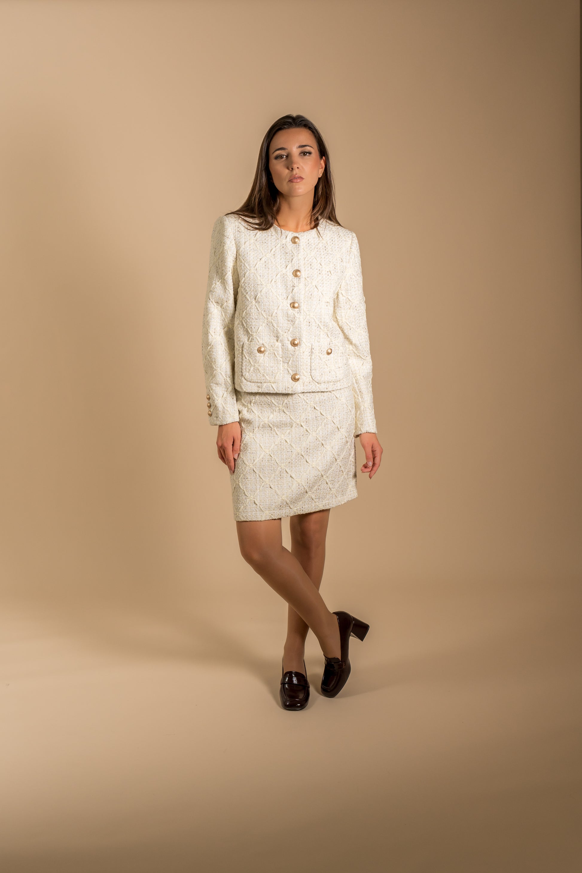 Veste en tweed couture