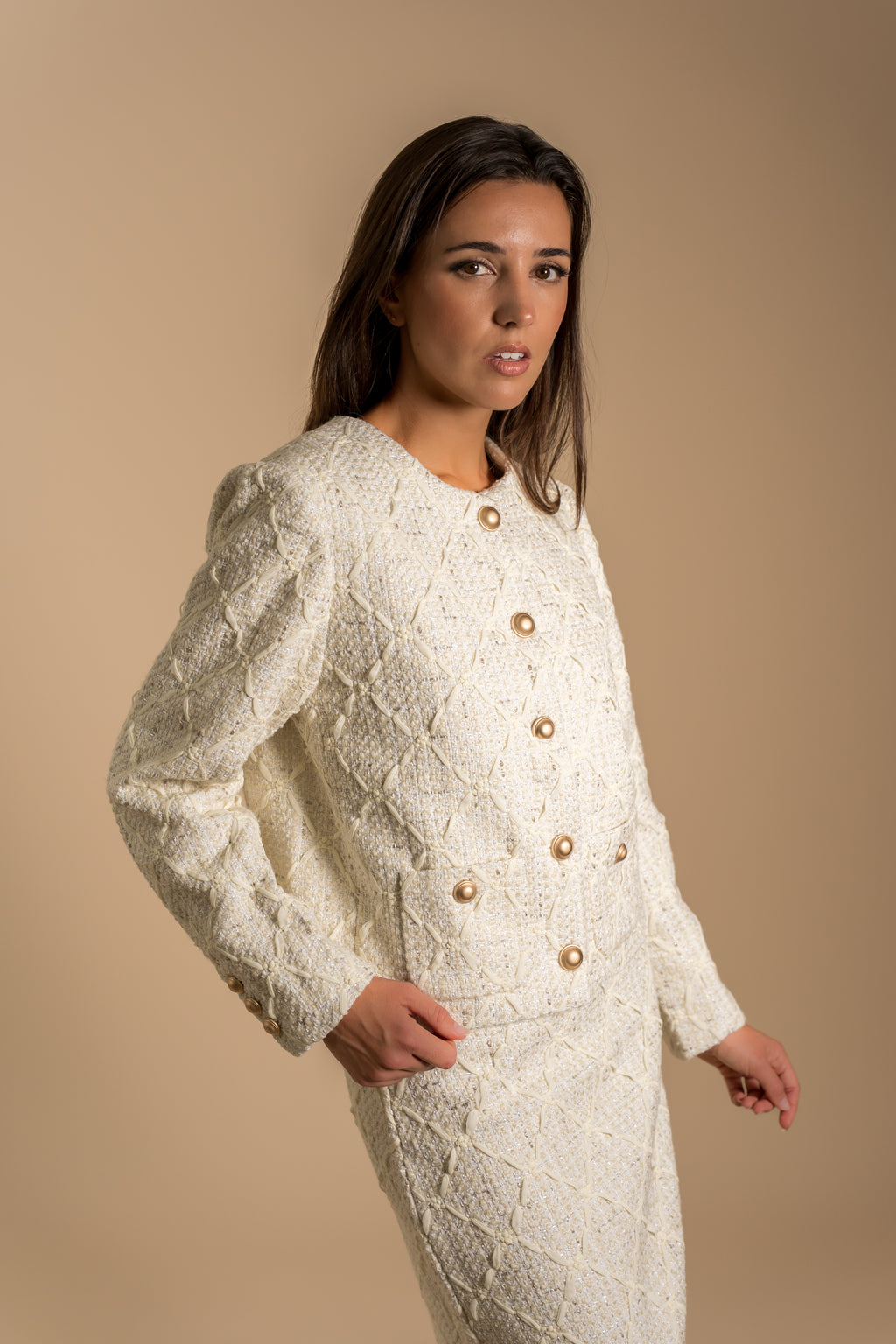 Veste en tweed couture