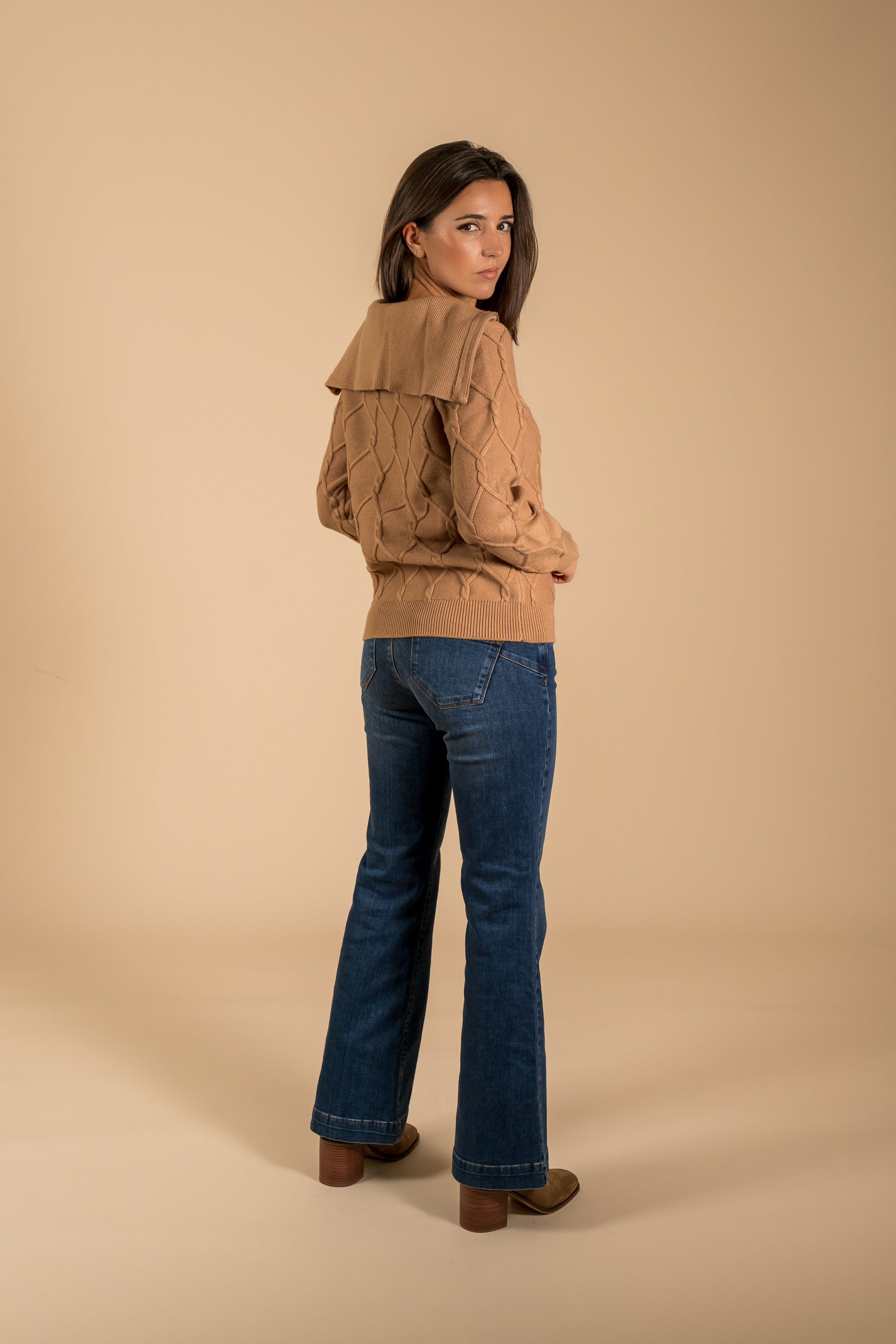 Pull en maille col camionneur